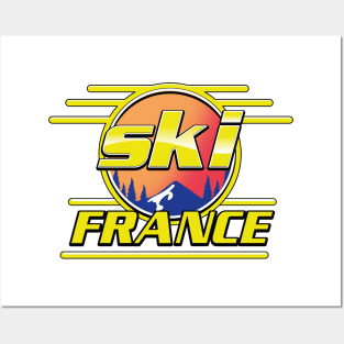Ski France 80s logo Posters and Art